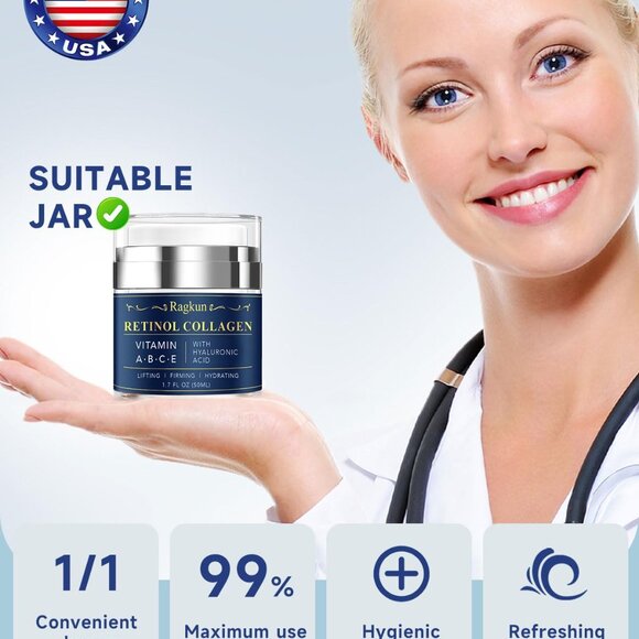 Retinol Cream for Face, Collagen Neck Creams for Tightening and Firming, Anti Ag - Picture 4 of 9